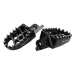 BikeTek Wide Foot Pegs - Kawasaki KX250 2005-07, KLX450R 2008-19 - Black