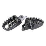 BikeTek Wide Foot Pegs - Kawasaki KX250 2005-07, KLX450R 2008-19 - Gun Metal