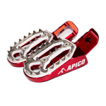 Apico Pro-Bite Foot Pegs - Beta RR 125-300 & 350-480 2020-23 - Red