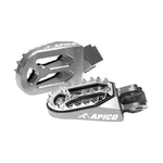 Apico Pro-Bite Foot Pegs - Honda CR 125/250 2002-07, CRF150R 2007-41, CRF250R 2004-24, CRF450R 2002-24 - Ti