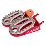 Apico Pro-Bite Foot Pegs - Honda CR 80/85 1996-2007, XR400R 1996-2004, XR650L 1992-2022 - Red