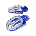 Apico Pro-Bite Foot Pegs - Husqvarna TC85 2018-24, TC125 2016-22 TC250 2017-22, FC 2016-22 - Blue