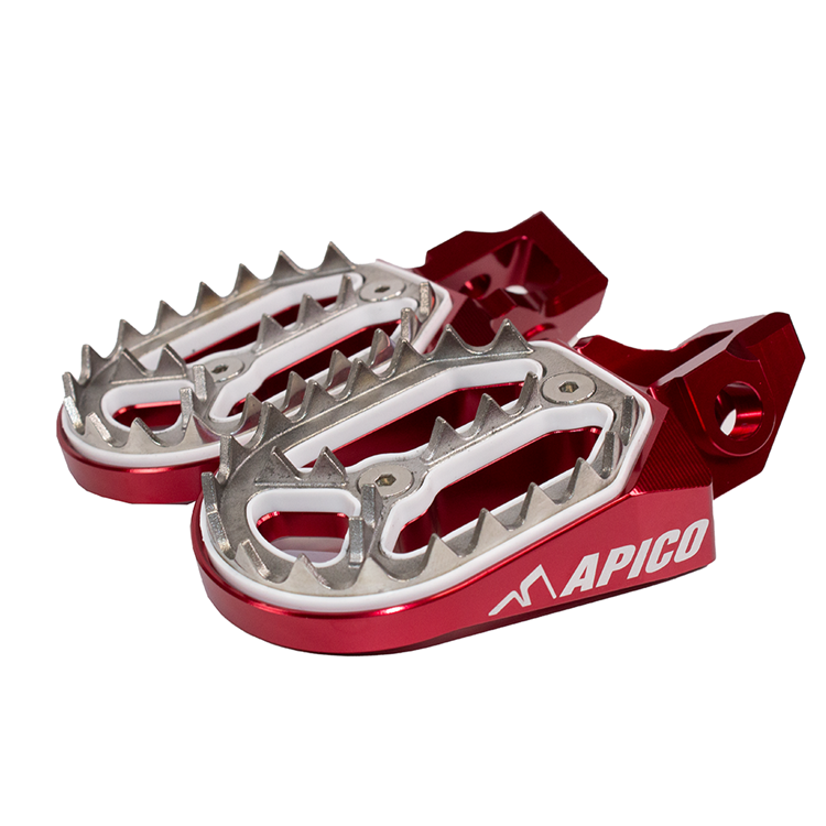 Apico Pro Bite Foot Pegs - Gas Gas MC/MC-F/EC 2021-23 - Red