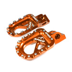 Apico CNC Aluminium Trials Foot Pegs - Orange