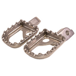 Raceline Universal 60mm Wide Aluminium Trials Footpegs - Silver