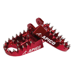 Apico Xtreme Foot Pegs - Honda CR 80/85 1996-2007, XR 400-650 1996-2021 - Red