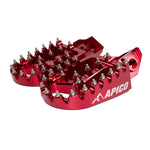 Apico Xtreme Foot Pegs - Gas Gas MC125 & MC250F 2021-23 - Red