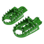 Apico Xtreme MX Foot Pegs - Kawasaki KXF250 2006-22, KXF450 2007-22 - Green