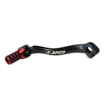 Apico Elite Gear Pedal - Honda CRF250R 2004-09, CRF250X 2004-17 - Black/ Red