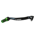 Apico Elite Gear Pedal - Kawasaki KXF250 2009-22 - Black/ Green