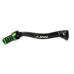 Apico Elite Gear Pedal - Kawasaki KXF450 2009-15 - Black/ Green