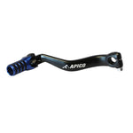 Apico Elite Gear Pedal - Yamaha YZ125 1996-2004, YZ250 1989-2004, YZ85 2002-22 - Black/ Blue