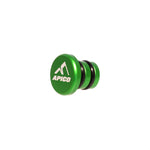 Apico CNC Gear Pedal Tip End Cap - Aluminium Green