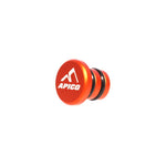 Apico CNC Gear Pedal Tip End Cap - Aluminium Orange