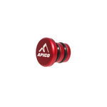 Apico CNC Gear Pedal Tip End Cap - Aluminium Red