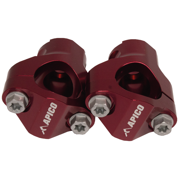 Apico Handlebar Mount Kit - 28.6mm - Beta 125RR 2018-22, 200RR 2019-22, 300RR 2013-22 - Red