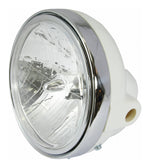 Bike It Universal 7" Round 12V 35W Headlight With Diamond Eye Lens - White