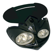 Bike It Falcon H3-12V-55W Fairing Headlight - Black/Black