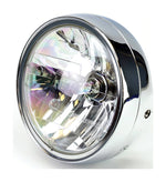 Bike It Universal 7" E-Marked Right Dip HS1 35/35W Headlight - Chrome