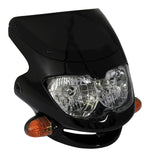 Bike It Universal Dash Screen Fairing Headlight - Black