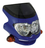 Bike It Universal Dash Screen Fairing Headlight - Blue