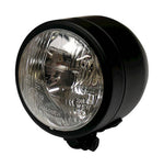 Bike It Universal Single Round Dominator Bottom Mount Headlight - Matt Black