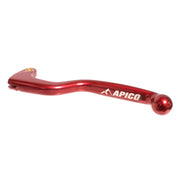 Apico Elite Clutch Lever - Kawasaki KX65/85 Up to 2021, KX125 1990-2008, KX 250/500 1990-2004, KXF250 2004, Suzuki RMZ 250/450 Up To 2021 - Red