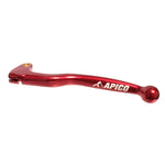 Apico Elite Clutch Lever - Kawasaki KX65/85 Up to 2021, KX125 1990-2008, KX 250/500 1990-2004, KXF250 2004, Suzuki RMZ 250/450 Up To 2021 - Red