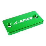 Apico Front Brake Master Cylinder Cover - Kawasaki KX 125/250/500 1993-2008, KXF250 2004-20, KXF450 2006-18 - Green