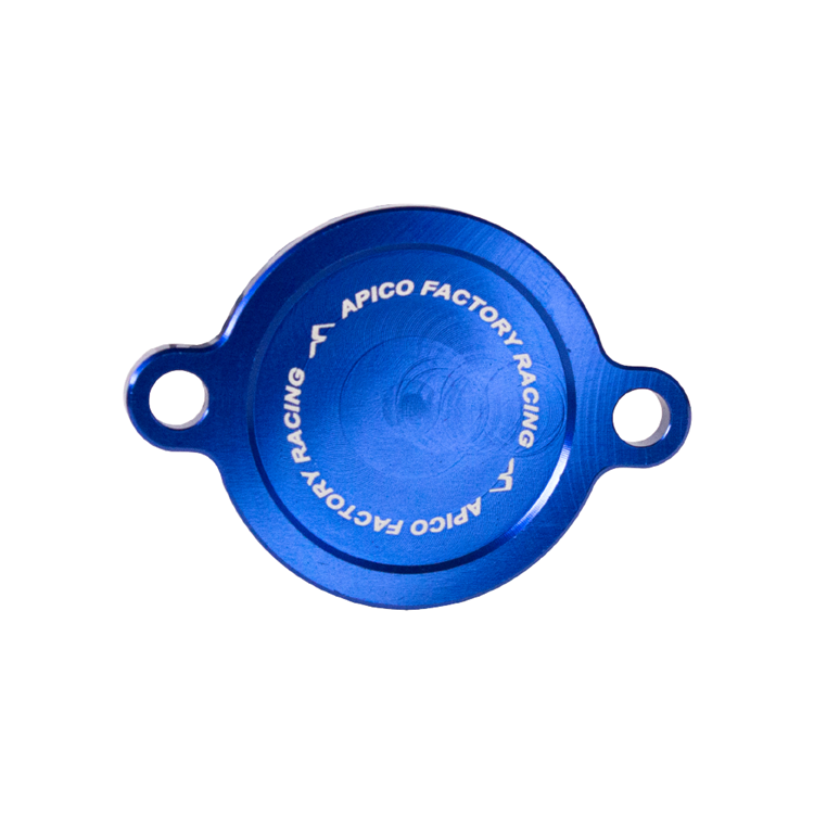 Apico Oil Filter Cover - Kawasaki KXF450 2016-18 - Blue