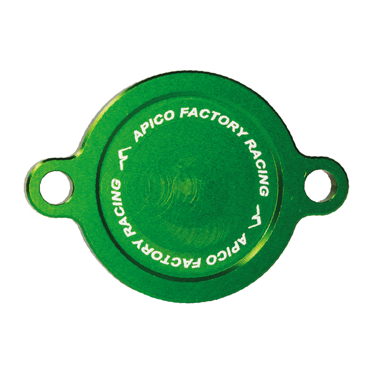 Apico Oil Filter Cover - Kawasaki KXF450 2016-18 - Green