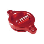 Apico Oil Filter Cover - Suzuki RMZ250 2007-22, RMZ450 2005-22 - Red