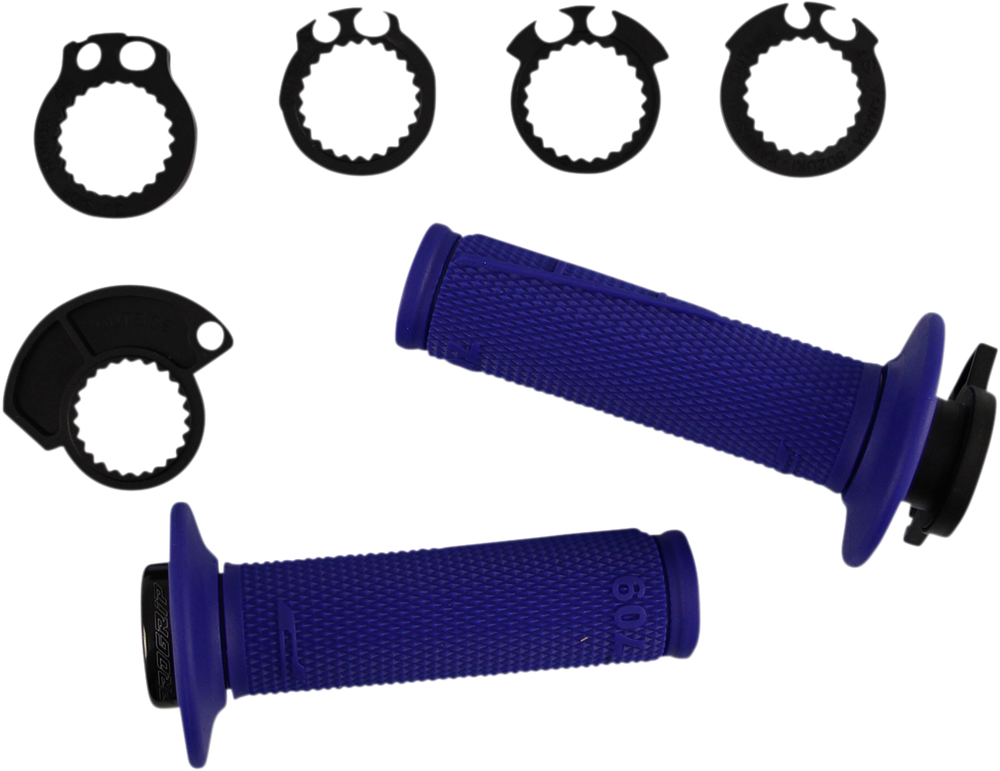 Pro Grip 709 Lock On Grips With 6 Cams - Blue