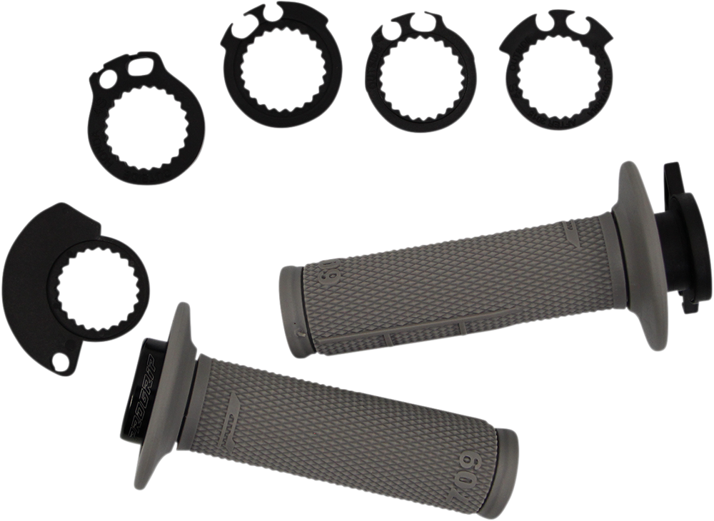 Pro Grip 709 Lock On Grips With 6 Cams - Grey