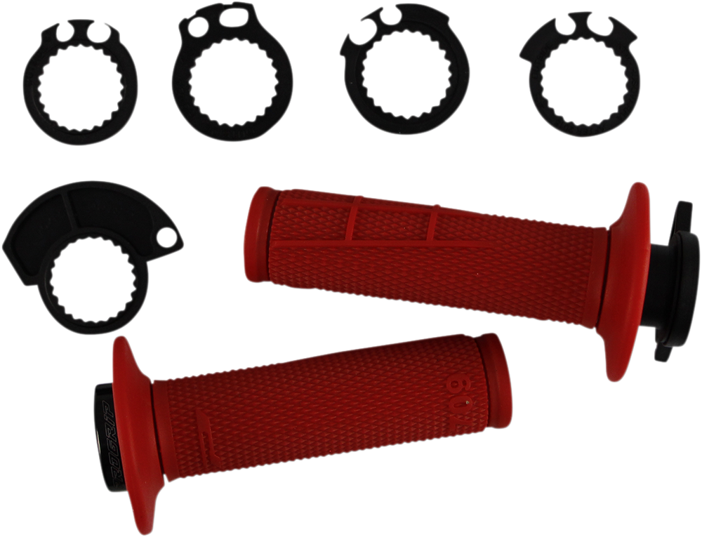 Pro Grip 709 Lock On Grips With 6 Cams - Red