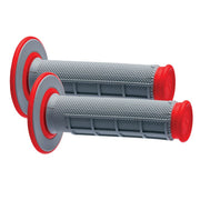 Renthal G156 MX Dual Compound 1/2 Waffle Grips - Grey/Red