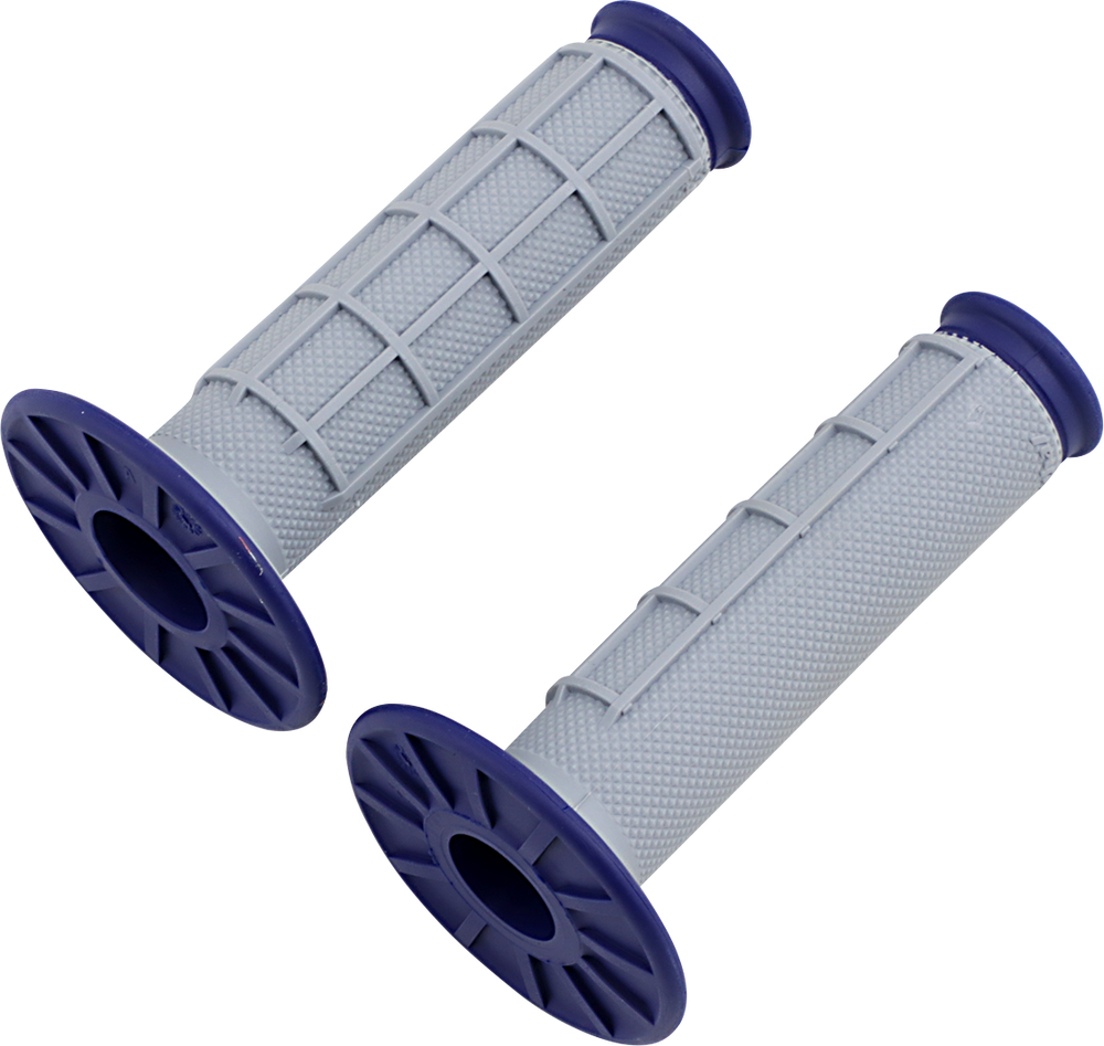 Renthal G157 MX Dual Compound 1/2 Waffle Grips - Grey/Blue