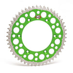 Renthal Twin Ring Rear Sprocket - Kawasaki KX 125/250 1980-2008, KXF 250/450 2004-24 - 49T Green