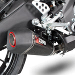 Scorpion Serket Taper Satin Titanium Oval Exhaust - Yamaha YZF R 125 Full System 2014 - 2018