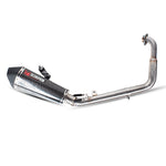 Scorpion Serket Taper Satin Titanium Oval Exhaust - Yamaha YZF R 125 Full System 2014 - 2018