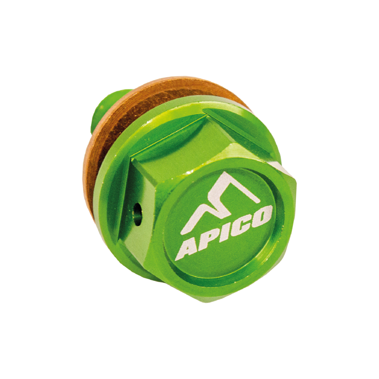 Apico Magnetic Sump Bolt - Kawasaki KXF450 2019-24 - Green