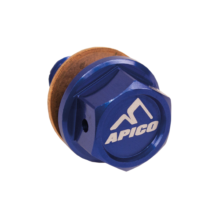 Apico Magnetic Sump Bolt - Kawasaki KXF450 2019-23 - Blue