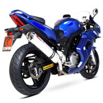 Scorpion Factory Satin Titanium Round Exhaust - Suzuki SV 650 2004 - 2015