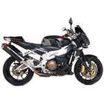 Scorpion Factory Satin Titanium Oval Exhaust Aprilia RSV1000 2003 - 2008