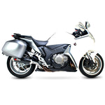 Scorpion Factory Stainless Oval Exhaust Carbon Outlet Honda VFR 1200 with panniers 10-Current