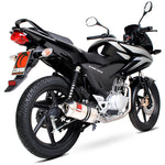 Scorpion Factory Carbon Oval Exhaust Carbon Outlet Honda CBF 125 Full System 08>Current