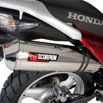 Scorpion Factory Carbon Oval Exhaust Carbon Outlet Honda HA125 XL VARADERO 07>Current