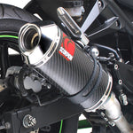 Scorpion Factory Stainless Oval Exhaust Carbon Outlet Kawasaki NINJA 250R 08-Current