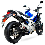 Scorpion Power Cone Satin Titanium Oval Exhaust Carbon Outlet Suzuki Gladius 650 09-Current