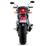 Scorpion Power Cone Satin Titanium Oval Exhaust Carbon Outlet Suzuki Gladius 650 09-Current